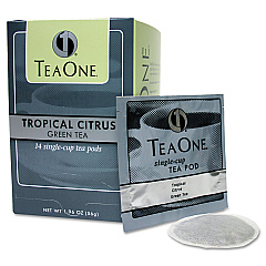 Tea One Tea Pods, Tropical Citrus Green, 14/Box (20700)