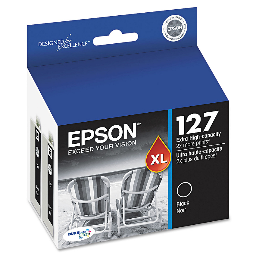 Epson T127120-D2 Dual Pack Black Ink Cartridges