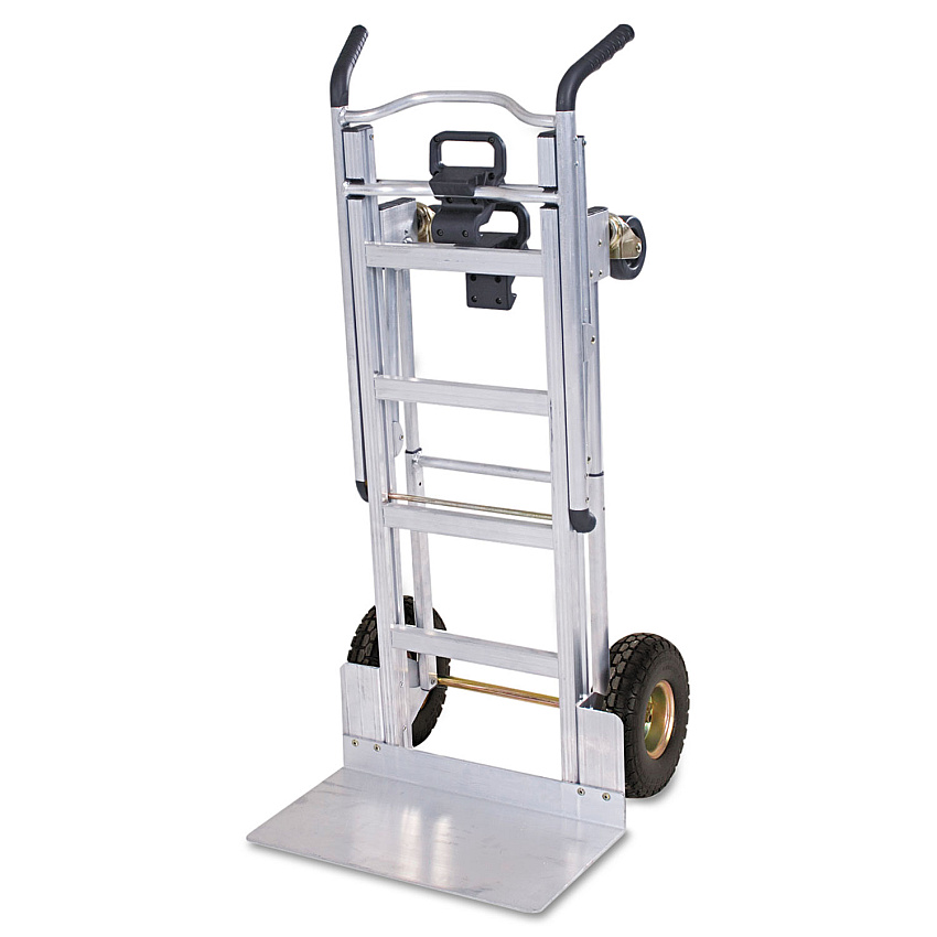 Cosco 3-in-1 Convertible Hand Truck, 800-1000lb Cap., 21.06 x 21.85 x 48.03, Aluminum (12312ABL1E)