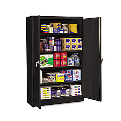 Tennsco Assembled Jumbo Steel Storage Cabinet, 48w x 18d x 78h, Black (J1878SUBK)
