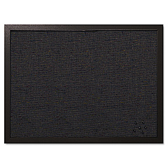 MasterVision Designer Fabric Bulletin Board, 24 x 18, Black Fabric/Black Frame (FB0471168)