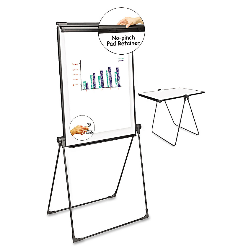 Universal Foldable Double-Sided Dry Erase Easel, Two Configurations, White Board: 29 x 41 (UNV43030)
