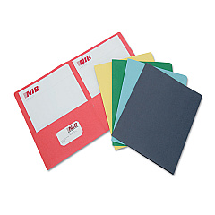 AbilityOne 7510013162302 SKILCRAFT Double Pocket Portfolio, 0.38" Capacity, 11 x 8.5, Assorted, 25/Box