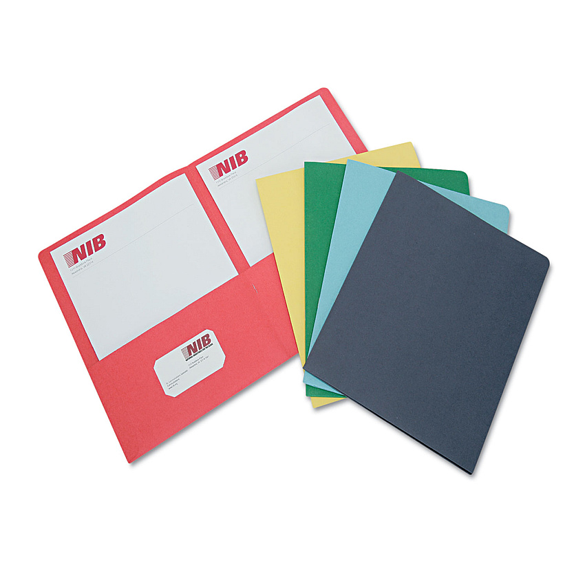 AbilityOne 7510013162302 SKILCRAFT Double Pocket Portfolio, 0.38" Capacity, 11 x 8.5, Assorted, 25/Box