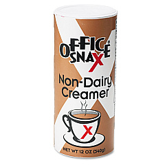 Office Snax Reclosable Canister of Powder Non-Dairy Creamer, 12oz, 24/Carton (00020CT)