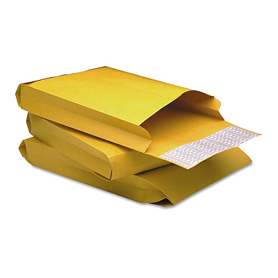 Quality Park Redi-Strip Kraft Expansion Envelope, #10 1/2, Square Flap, Redi-Strip Closure, 9 x 12, Brown Kraft, 25/Pack (93334)