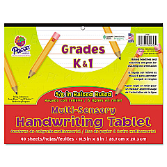 Pacon Multi-Sensory Handwriting Tablet, 5/8" Long Rule, 8 x 10.5, 40/Pad (2470)