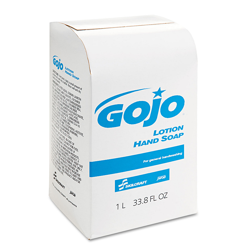 AbilityOne 8520015220838 GOJO SKILCRAFT Lotion Soap, Unscented, 1,000 mL Pouch, 8/Box