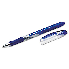 AbilityOne 7520015005212 SKILCRAFT AlphaElite Gel Pen, Stick, Medium 0.7 mm, Blue Ink, Blue/Clear Barrel, Dozen