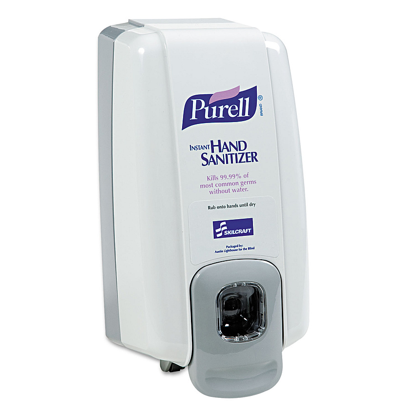 AbilityOne 4510015219870, SKILCRAFT, PURELL Wall Dispenser, 1,000 mL, 5 x 4 x 10, Gray, 6/Box