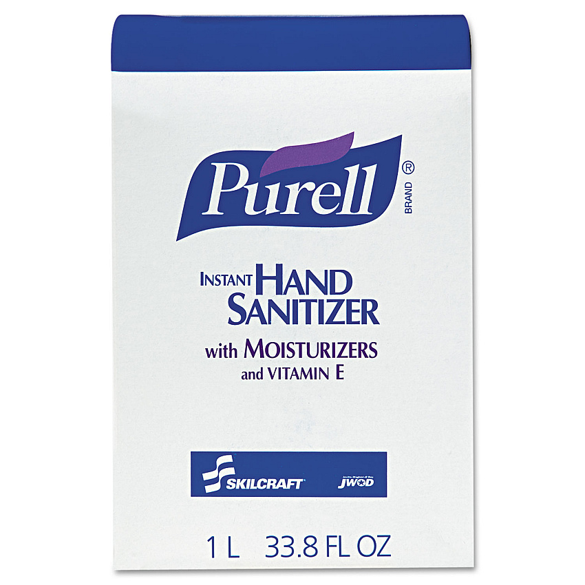 AbilityOne 8520015220828, PURELL Instant Dispenser Refill Liquid Hand Sanitizer, 1,000 mL, 8/Box