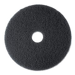 3M Low-Speed High Productivity Floor Pads 7300, 17" Diameter, Black, 5/Carton (08275)