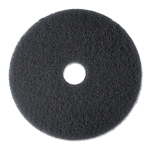 3M Low-Speed High Productivity Floor Pads 7300, 19" Diameter, Black, 5/Carton (08277)