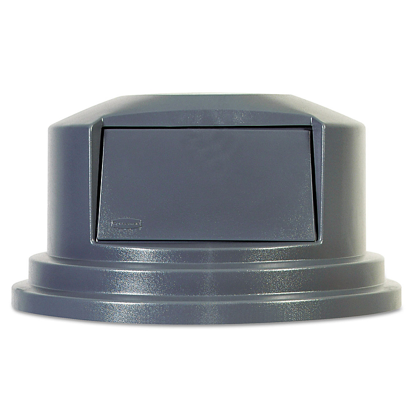 Rubbermaid Commercial Round BRUTE Dome Top Lid for 55 gal Waste Containers, 27.25" diameter, Gray (265788GY)
