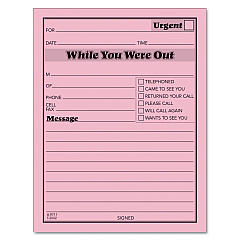 TOPS While You Were Out, One-Sided, 4.25 x 5.5, 1/Page, 50 Forms/Pad, Dozen (3002P)