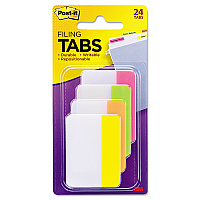 Post-it Tabs Tabs, 1/5-Cut Tabs, Assorted Brights, 2" Wide, 24/Pack (686PLOY)