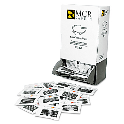 MCR Safety Lens Cleaning Towelettes, 100/Box (LCT)