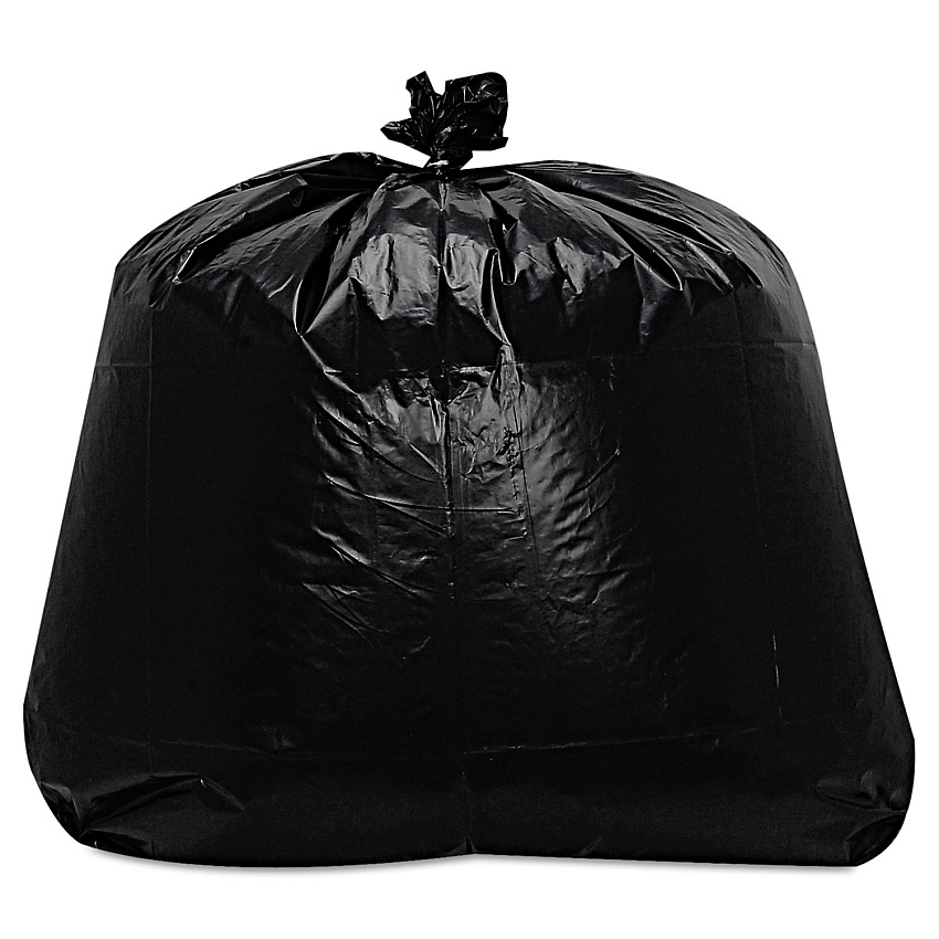 Trinity Plastics Low-Density Can Liners, 56 gal, 1.6 mil, 43" x 47", Black, 100/Carton (ML4347X)