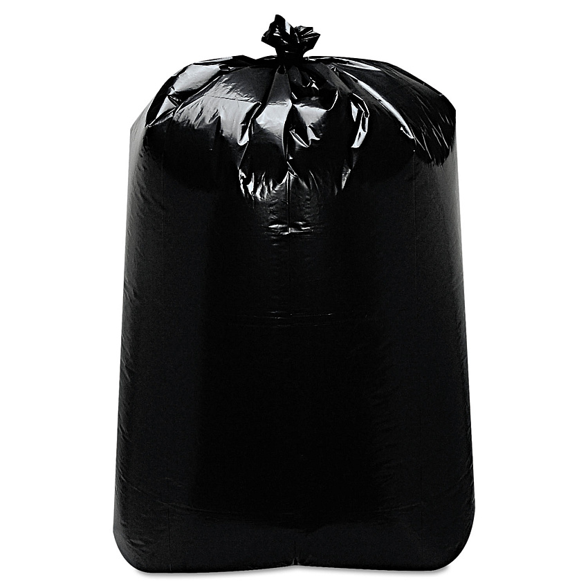 Trinity Plastics Low-Density Can Liners, 60 gal, 22" x 58", Black, 100/Carton (ML3858X)