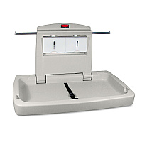 Rubbermaid Commercial Sturdy Station 2 Baby Changing Table, 33.5 x 21.5, Platinum (781888)