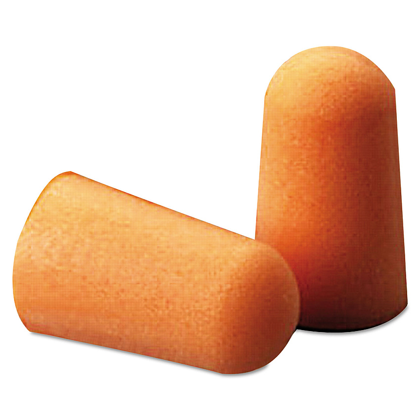 3M Foam Single-Use Earplugs, Cordless, 29NRR, Orange, 200 Pairs (1100)