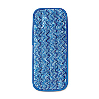 Rubbermaid Commercial Microfiber Wall/Stair Wet Mopping Pad, Blue, 13 3/4w x 5 1/2d x 1/2h (Q820BLU)