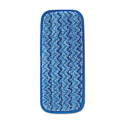 Rubbermaid Commercial Microfiber Wall/Stair Wet Mopping Pad, Blue, 13 3/4w x 5 1/2d x 1/2h (Q820BLU)