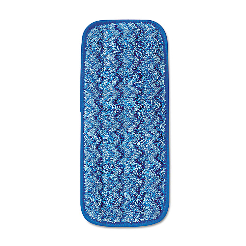 Rubbermaid Commercial Microfiber Wall/Stair Wet Mopping Pad, Blue, 13 3/4w x 5 1/2d x 1/2h (Q820BLU)