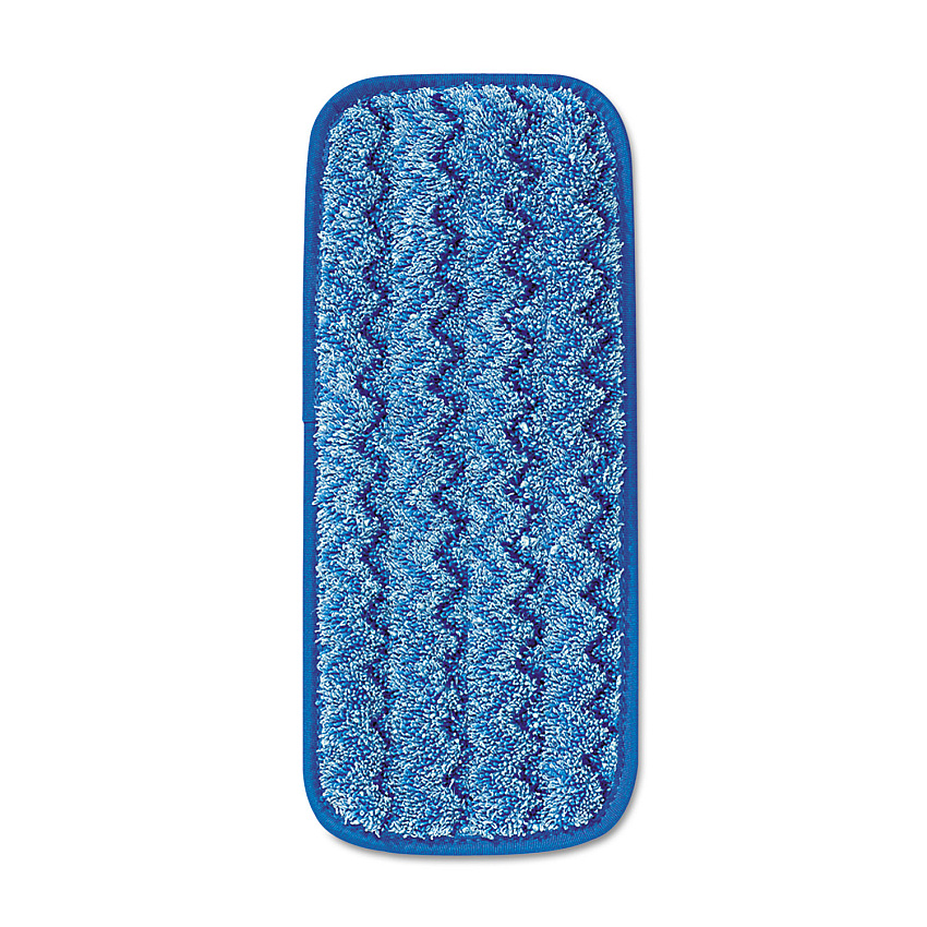Rubbermaid Commercial Microfiber Wall/Stair Wet Mopping Pad, Blue, 13 3/4w x 5 1/2d x 1/2h (Q820BLU)