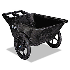 Rubbermaid Commercial Big Wheel Agriculture Cart, 300-lb Capacity, 32.75w x 58d x 28.25h, Black (5642BLA)