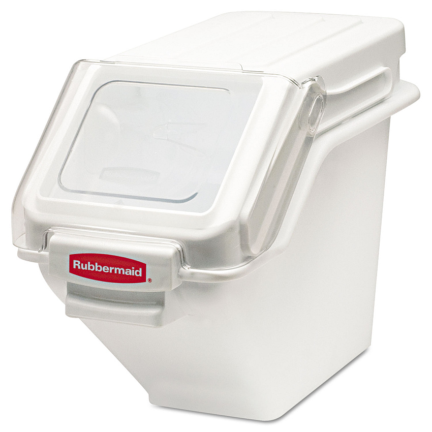 Rubbermaid Commercial ProSave Shelf Ingredient Bins, 5.4 gal, 11.5 x 23.5 x 16.88, White (9G57WHI)
