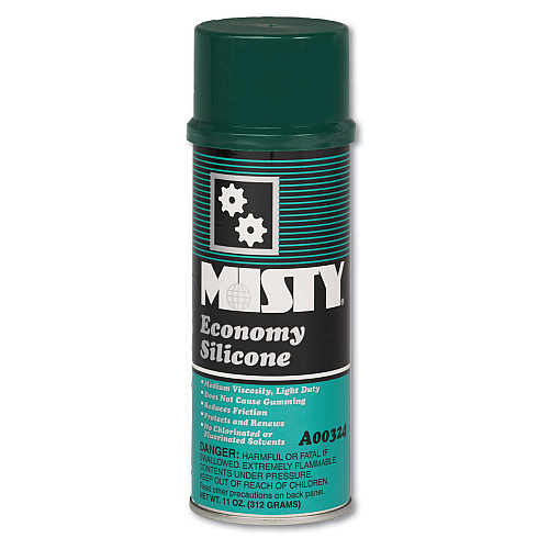 Misty Economy Silicone Spray Lubricant, Aerosol Can, 11oz, 12/Carton (1002077)
