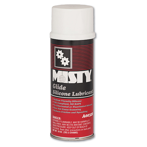 Misty Glide Silicone Lubricant, Unscented, 10 oz. Aerosol Can, 12/Carton (1033570)