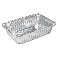 HFA Aluminum Oblong Pan, 2.25 lb Capacity, 5.94 x 8.44 x 1.81, Silver, 500/Carton (206230)