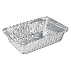 HFA Aluminum Oblong Pan, 2.25 lb Capacity, 5.94 x 8.44 x 1.81, Silver, 500/Carton (206230)