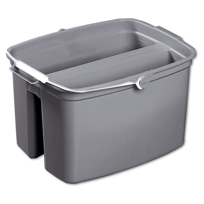 Rubbermaid Commercial Double Utility Pail, 17qt, Gray (2617GRA)