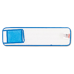 Rubbermaid Commercial Microfiber Wet Room Pads, 24 in. Long, Split Nylon/Polyester Blend, Blue (Q411BLU)