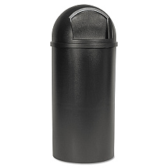 Rubbermaid Commercial Marshal Classic Container, Round, Polyethylene, 15 gal, Brown (816088BRO)