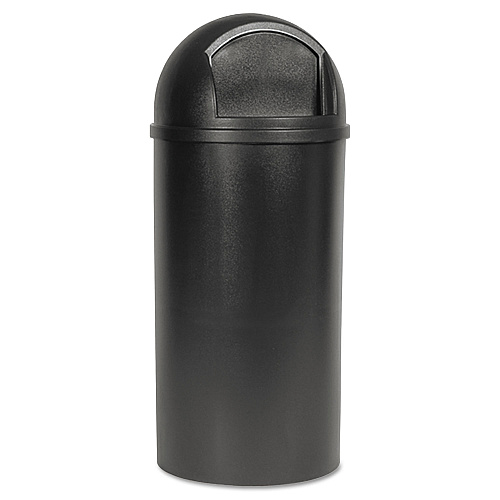 Rubbermaid Commercial Marshal Classic Container, Round, Polyethylene, 15 gal, Brown (816088BRO)