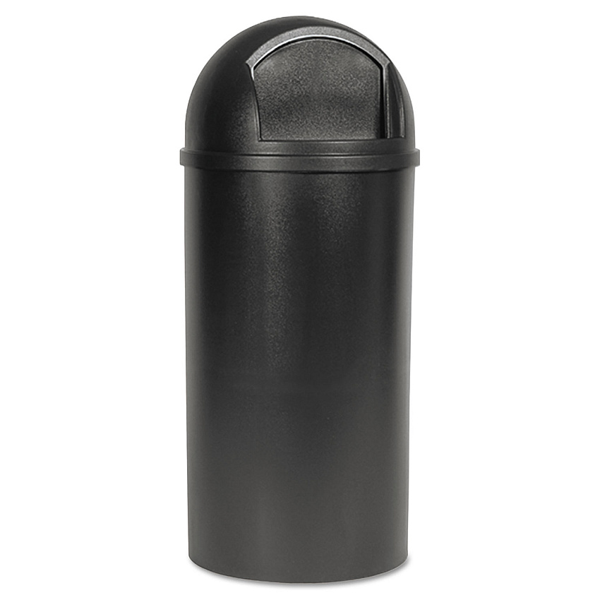 Rubbermaid Commercial Marshal Classic Container, Round, Polyethylene, 15 gal, Brown (816088BRO)