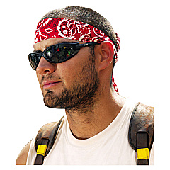 ergodyne Chill-Its 6700/6705 Bandana/Headband, One Size Fits All, Red Western (12305)