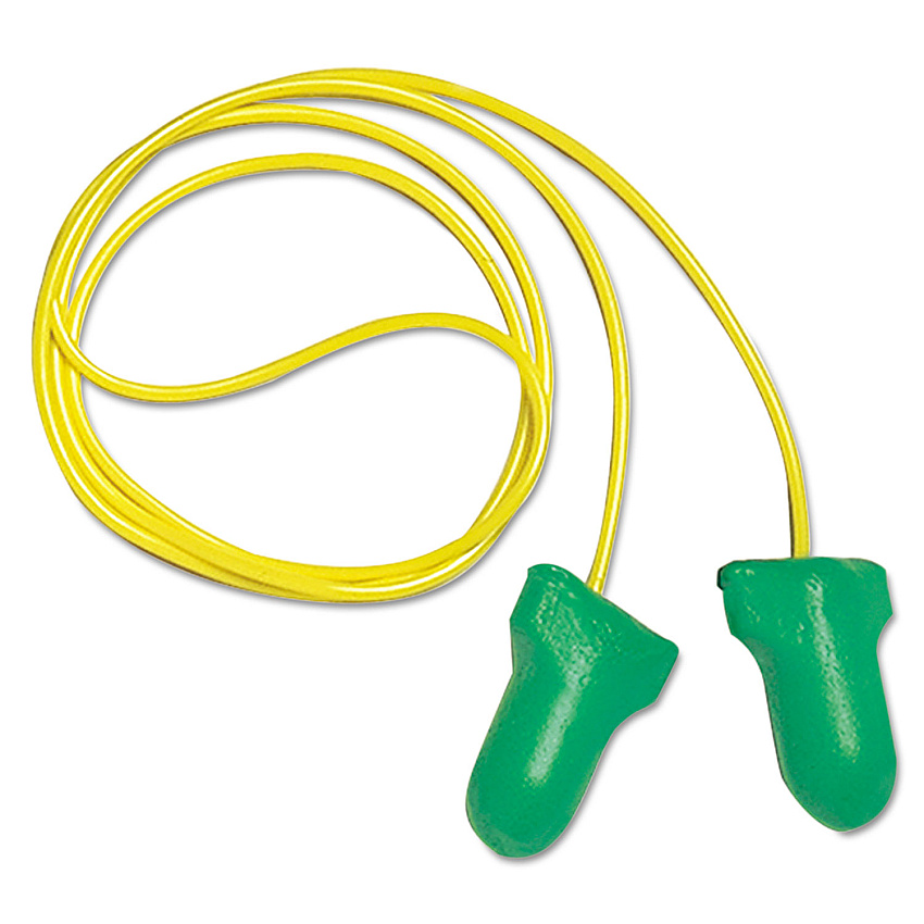 Howard Leight by Honeywell LPF-30 Max Lite Single-Use Earplugs, Corded, 30NRR, Green, 100 Pairs