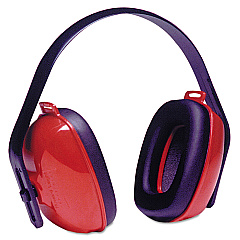 Howard Leight QM24+ Three-Position Earmuffs, 25 dB NRR, Red/Black (QM24PLUS)