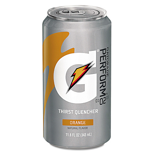 Gatorade Thirst Quencher Can, Orange, 11.6oz Can, 24/Carton (00902)