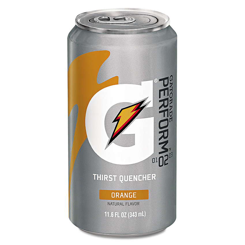 Gatorade Thirst Quencher Can, Orange, 11.6oz Can, 24/Carton (00902)