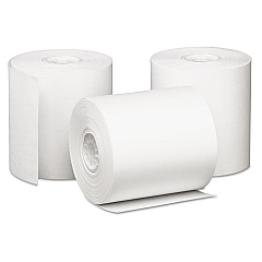 ICONEX Impact Bond Paper Rolls, 3" x 85 ft, White, 50/Carton (90742203)