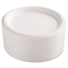 AJM Packaging Corporation Premium Coated Paper Plates, 9" dia, White, 125/Pack, 4 Packs/Carton (CP9AJCWWH14)