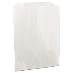Bagcraft Grease-Resistant Single-Serve Bags, 6" x 7.25", White, 2,000/Carton (450019)