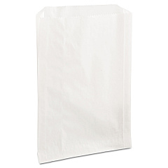 Bagcraft Grease-Resistant Single-Serve Bags, 6.5" x 8", White, 2,000/Carton (300422)