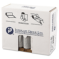 Inteplast Group Low-Density Commercial Can Liners, 30 gal, 0.58 mil, 30" x 36", Clear, 250/Carton (SL3036HVN)